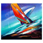 Natalia Sinkovsky Hand Signed Original Acrylic Painting on Canvas