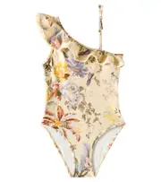 [Zimmermann Kids] Zimmermann Kids Tallow ruffled floral swimsuit Y 12 yellow