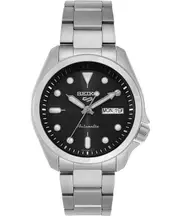 Seiko 5 Sports Black Dial Automatic Stainless Steel SRPE55K1 100M Mens Watch