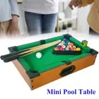 Mini Pool Table Wooden Table Top Game Billiard Board Game Portable Childrens