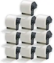 ExtraPrint 10 Rolls Compatible with Brother DK-11202 Address Labels 62 x 100 mm Die-Cut Paper for Brother QL1050 QL1050N QL110 QL1100 QL500W QL550 QL650TD QL700 QL820NWB [300 Labels per Roll]