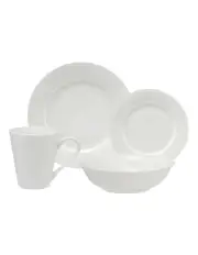 [Maxwell & Williams] White Basics Cosmopolitan Rim Dinner Set 16 Piecese Gift Boxed