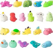 Squishies, 21 Pack Mochi Squishy Toys, Slow Rising Dinosaur Mini Squishys Animal Squishies, Kids Party Favors, Pinata Goodie Bags Stuffers, Treasure Box Toys, Stress Reliever Sensory Fidget Toys Bulk