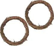 NOLITOY 2Pcs Natural Rattan Wreaths for Crafts Wreath Making Hoops Rattan Garland Supplies for Home Decor and Christmas Decorations Wreath Accessories for Creative Projects