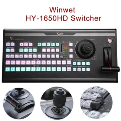 WINWET HY-1650HD Vmix Video Channel Switcher Control Panel Recording Equipment