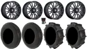 MSA ThunderLips 14" Wheels Machined 28" Dune Tires Polaris RZR XP 1000 / PRO XP