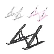 1pc Portable Adjustable ABS+ Silicone Laptop Stand Notebook Holder Foldable