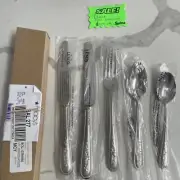 Lenox Opal Innocence1 Place Setting +5 Extra piece Flatware , Silver- New