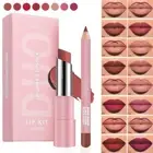 Matte Lipstick Long Lasting Lip Liner Pen Lipgloss Set Lip Tint Maker Waterproof