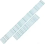 8pcs/Set LED Backlight Bar Compatible with Sharp LC-50LB601U NS-50DF710NA19 LB50091 V1_00 V0 LB-PM3030-GJBBY504X8ABL2-L/R-T LB50091 V0_00