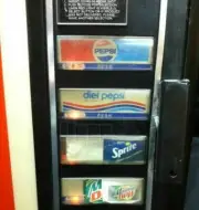 (6) "VINTAGE" SODA VENDING MACHINE 12 oz "CAN" Vend Labels (Flavor Strip) - VP