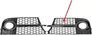 1 Pair Car Front Fog Light Grill Cover Compatible For Audi TT MK2 S-Line TTS 2011 2012 2013 2014 Honeycomb Mesh Fog Lamp Cover(Glossy Black)