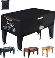 Foosball Table Cover,Heavy Duty 420D Foosball Table Covers Outdoor Waterproof,Soccer Table Cover with Windproof Buckle,4 Reflective Strip Handles,Universal Cover for Foosball Table and Game Soccer