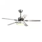 Ceiling Fan Light 42'' 5 Stainless Steel Blades LED Fan Lamp w/ Remote Control