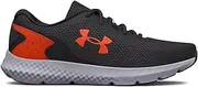 [Under Armour] Men's Charged Rogue 3 Running Shoe, (100) Jet Gray/Black/Panic Orange, 11