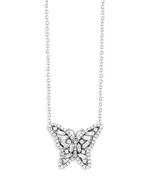 Suzanne Kalan 18K White Gold Diamond Butterfly Pendant Necklace, 18