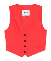 Single-breasted vest IT40,IT44 blood-red