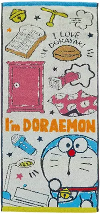 在飛比找樂天市場購物網優惠-哆啦A夢Doraemon長毛巾34x80cm，浴巾/毛巾/吸