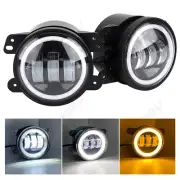 LED Clear Fog Lights Front Bumper Lamps For Jeep Wrangler JK 2 Door 2007~2015 (for: Jeep)