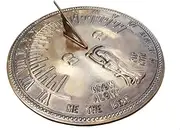 MEDIEVAL CRAFT Antique Brass 'Old Father Time' Sundial 10"