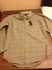 Van Heusen Size Small Men's Dress Shirt NWT KHA Timberwolf
