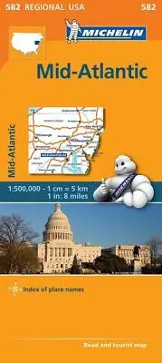 Midatlantic, Allegheny Highlands - Michelin Regional Map 582