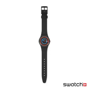 【SWATCH】Gent 原創系列手錶 CIRCLING BLACK 迴圈黑 男錶 女錶 瑞士錶 錶(34mm)