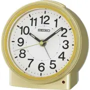 NEW Seiko Aria Alarm Clock, Gold, 12cm