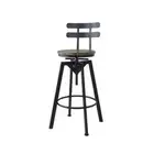 Levede Industrial Adjustable Swivel Bar Stool With Back Wood Counter