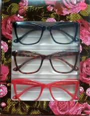 BETSEY JOHNSON +2.00 WOMEN'S READING GLASSES 3-PACK READERS NEW AUTHENTIC