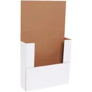12" X 11 1/2" X 3" White Easy-Fold Mailers (50 Per Bundle)