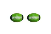 2PK Summit Global Retro Grip Mini League Rubber Rugby Ball Size 3 Lime Navy