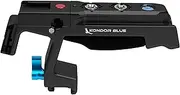KONDOR BLUE | Talon XL Top Handle with Trigger REC for Cameras | NATO Rail, Arri mounts, Cold Shoes, Remote Start/Stop REC Button, Molded Rubber Grip, & Bubble Level | Black