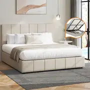 Oikiture Bed Frame Queen Double King Single Gas Lift Storage Base VISH