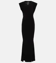 [Norma Kamali] Norma Kamali V-neck maxi gown AU 10 black