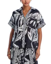 Johnny Was Camp Shirt Cover-Up