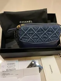 在飛比找Yahoo!奇摩拍賣優惠-（售出）Chanel 小流浪包 mini 手機包 牛仔丹寧雙