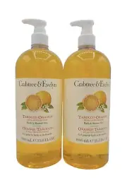 Crabtree & Evelyn Tarocco Orange Bath & Shower Gel 33.8 fl oz Each SET Of 2~ New
