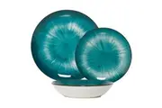 Alex Liddy Eden New Bone China 12-Piece Dinner Set Teal
