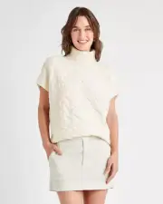 Splendid Liliana Cashblend Turtleneck Sweater, Style# RF4S120, Size XL, Pale Oak
