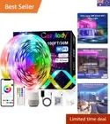 30m WiFi LED Strip Lights, 100FT Music Sync LED Light Strip Compatible with A...