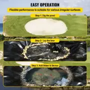 LLDPE 20x25 ft Fish Pond Liner 20 Mil Durable Waterfall and Pond Lining