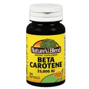 Beta Carotene 25000 IU 100 Softgels By Nature's Blend