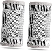 PRETYZOOM 1Pair Sports Wrist Guard for Men and Women Graphene Self Heating Wrist Brace for Basketball Badminton Fitness Lightweight Comfortable and Breathable Support for Injury Prevention