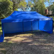 3X6M Pop Up Gazebo Hammerstone Finish Folding Shade Canopy Marquee Blue