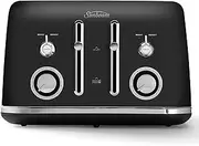 Sunbeam Alinea 4-Slice Toaster with High Lift | Wide Slots & Independent 2-Slice Controls | Dark Canyon Black | TA2740K