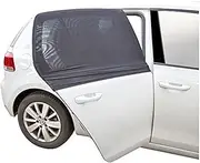 2Pcs Car Window Shade for Baby Universal Fit Adjustable Shade Breathable Mesh Car Curtains Window Net C a r Rear Door Outdoor Camping Netting (L)