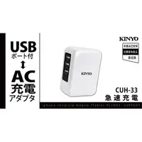 在飛比找PChome24h購物優惠-【KINYO】AC插頭USB供電器(33CUH)