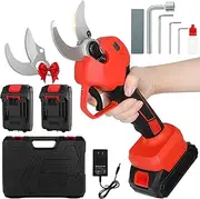 Battery Loppers 40 mm, Electric Professional Pruning Shears, 2 x 2 Ah Battery, LCD Display Screen, 6-8 Hours Running Time, 21 V Pruning Shears, Pruning Shears, Pruning Shears, Rose Shears