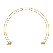 260cm Gold Metal Wedding Arch Round Balloon Birthday Party